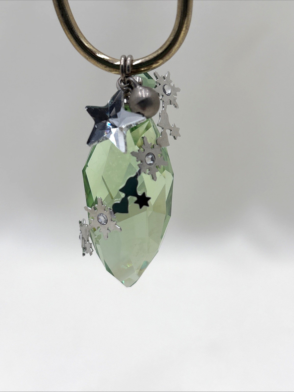 Swarovski Christmas Peridot Green Silver Shade Silver